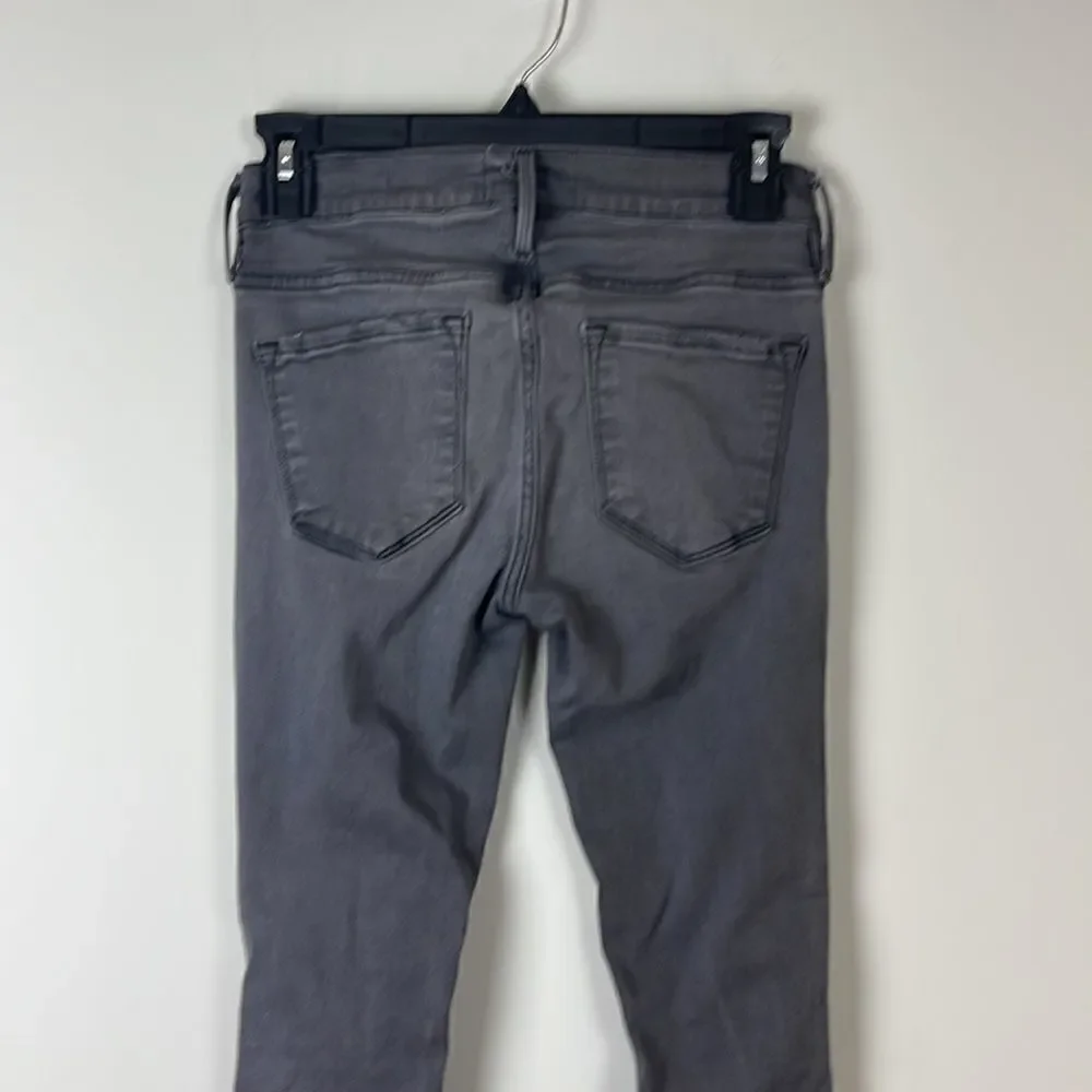 FRAME Denim Le Skinny de Jeanne Grey Shred - Picture 8 of 13